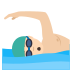 🏊🏻‍♂️ man swimming: light skin tone display on JoyPixels